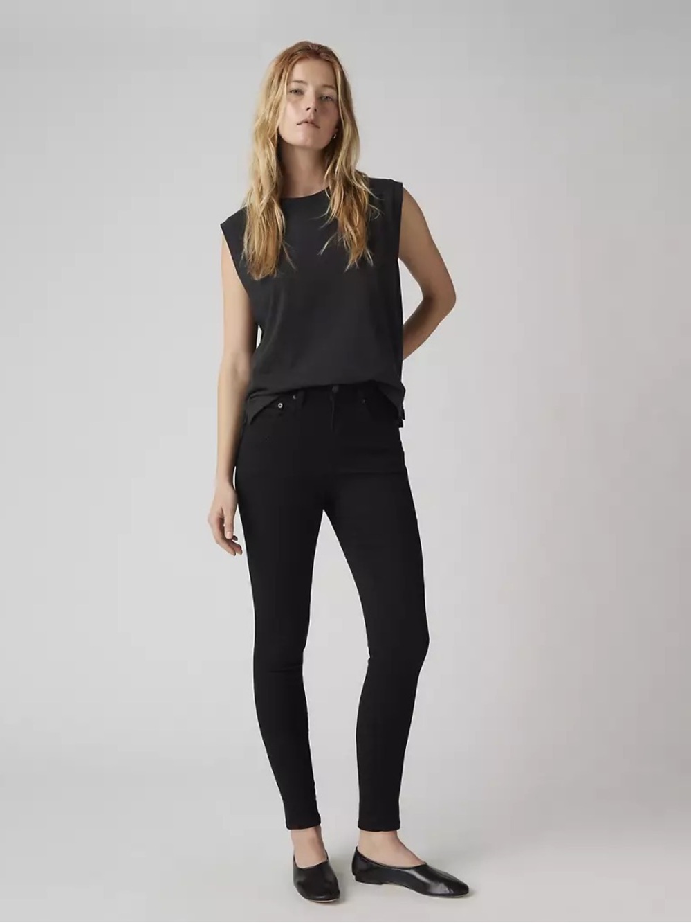 Levi’s 721 High Rise Black Skinny Jeans